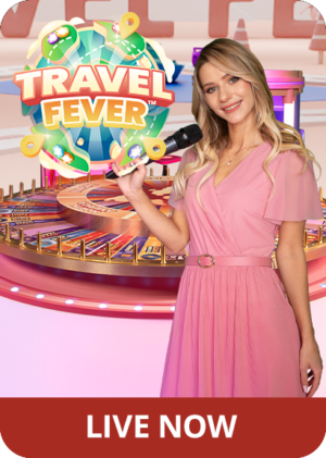 Game tile of Travel Fever reading 'live now'