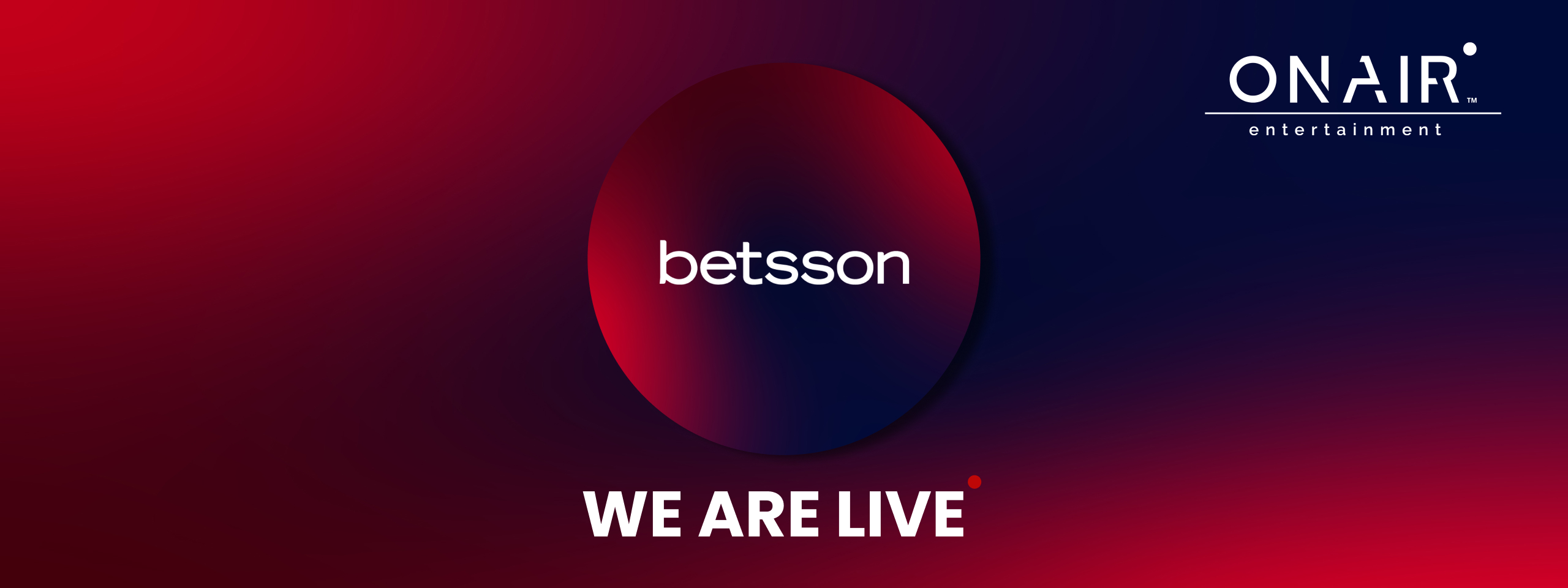 Betsson logo, representing their partnership agreement with OnAir Entertainment.